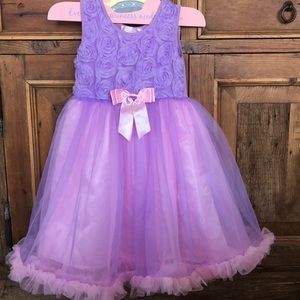 Girl Pink/Purple Popatu Tull dress